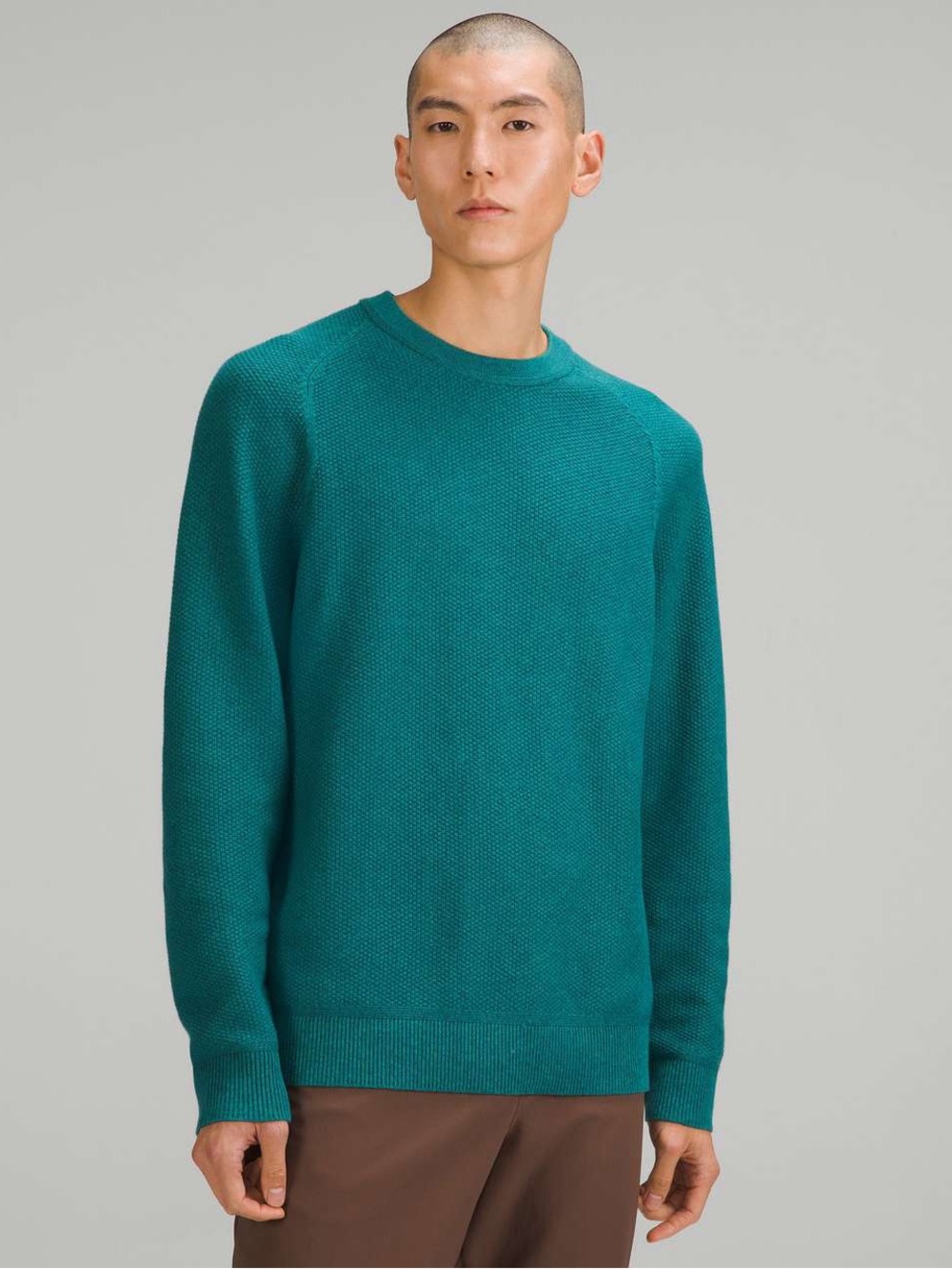 Lululemon Men's Teal Crewneck Sweater